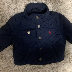 Baby jacket 9 months Ralph Lauren navy snap close
